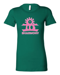 BHarmony Logo T-Shirt Teal (Blue Green), Pink, And Grey (Goddesses)