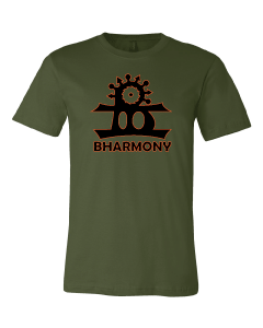 BHarmony Logo T-Shirt Military Green, Black, And Orange(Gods) [Unisex]